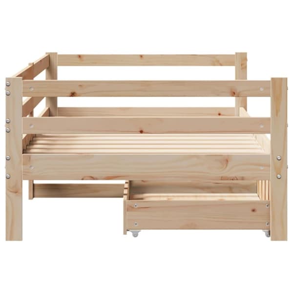 vidaXL Vuodesohva laatikoilla 90x200 cm täysi mänty
