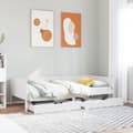 Pikkukuva 2 / 11: vidaXL Vuodesohva laatikoilla valkoinen 90x190 cm täysi mänty