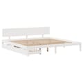 Miniatyrbillede 4 af 11: vidaXL sengeramme med skuffer 180x200 cm massivt fyrretræ hvid