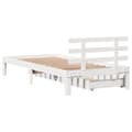 Miniatyrbilde 7 av 11: vidaXL Sengeramme med skuffer hvit 90x200 cm heltre furu