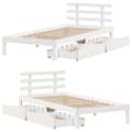 Miniatyrbilde 10 av 11: vidaXL Sengeramme med skuffer hvit 90x200 cm heltre furu