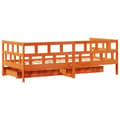 Miniatyrbillede 9 af 11: vidaXL daybed med skuffer 80x200 cm massivt fyrretræ gyldenbrun