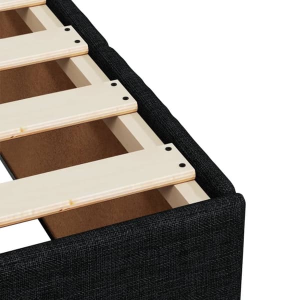 vidaXL sengeramme 90x190 cm stof sort