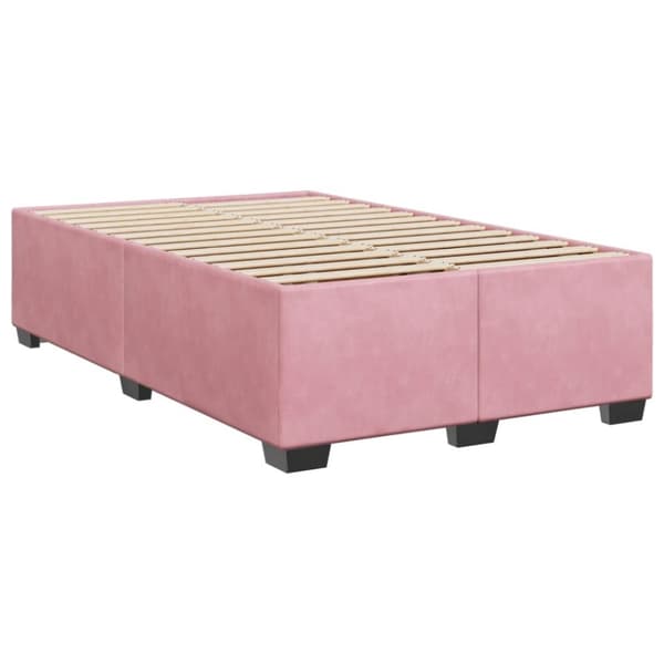vidaXL Jenkkisänky patjalla pinkki 120x190 cm sametti