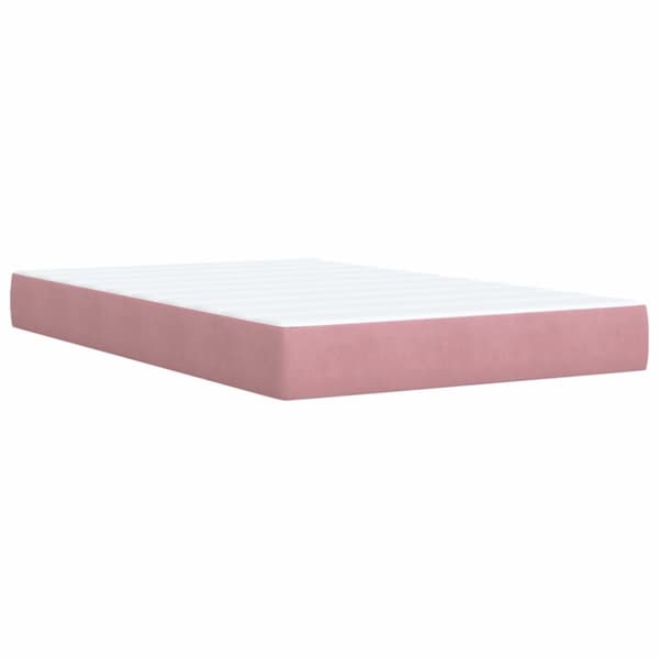 vidaXL Jenkkisänky patjalla pinkki 120x190 cm sametti