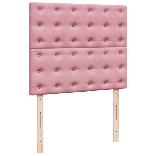 vidaXL Jenkkisänky patjalla pinkki 120x190 cm sametti