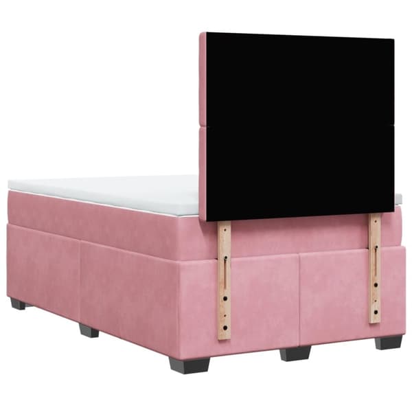 vidaXL Jenkkisänky patjalla pinkki 120x190 cm sametti