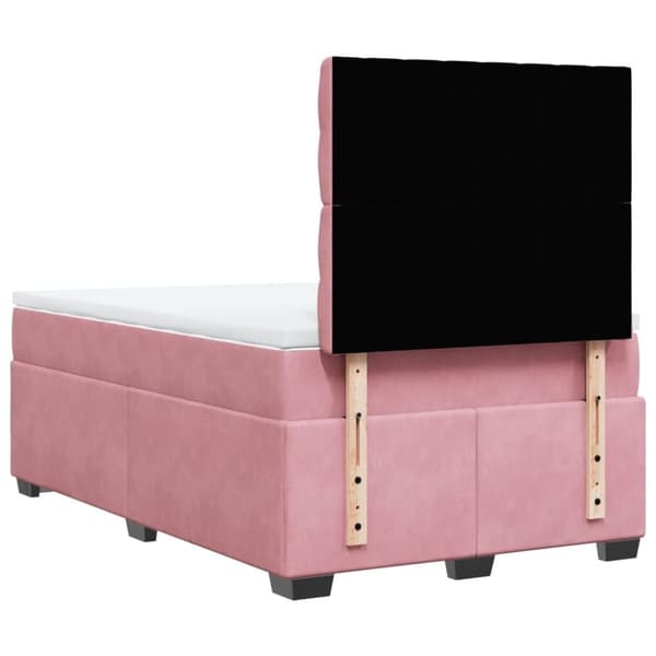 vidaXL Jenkkisänky patjalla pinkki 120x190 cm sametti