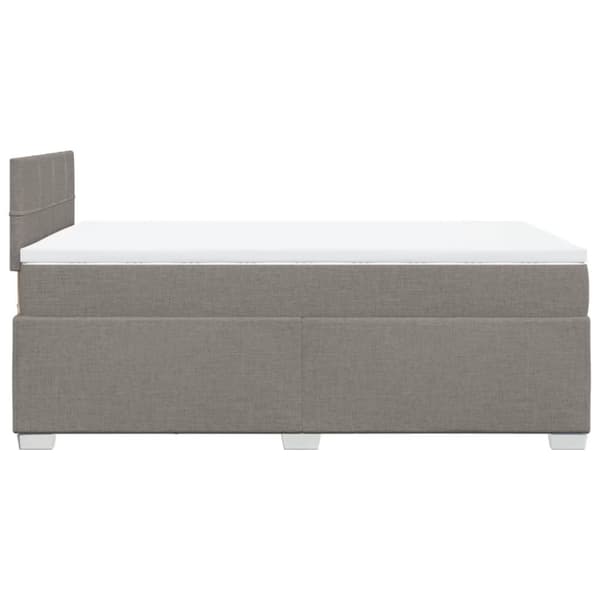 vidaXL Jenkkisänky patjalla taupe 120x190 cm kangas
