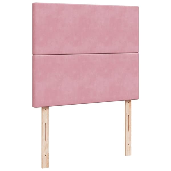 vidaXL Ramsäng med madrass rosa 120x190 cm sammet