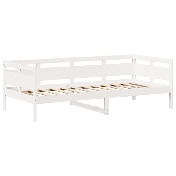 vidaXL Dagseng med tak hvit 80x200 cm heltre furu