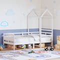 Miniatyrbilde 2 av 11: vidaXL Dagseng med tak hvit 80x200 cm heltre furu