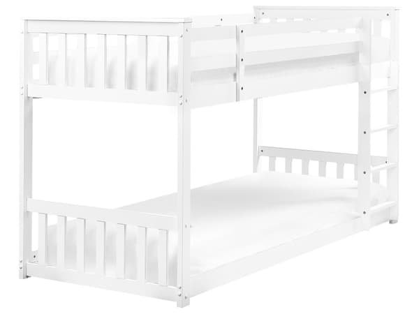 Dobbeltseng Hvit Tre Gummi Tre 90 x 200 cm Høyseng Soverom for Barn Barnerom