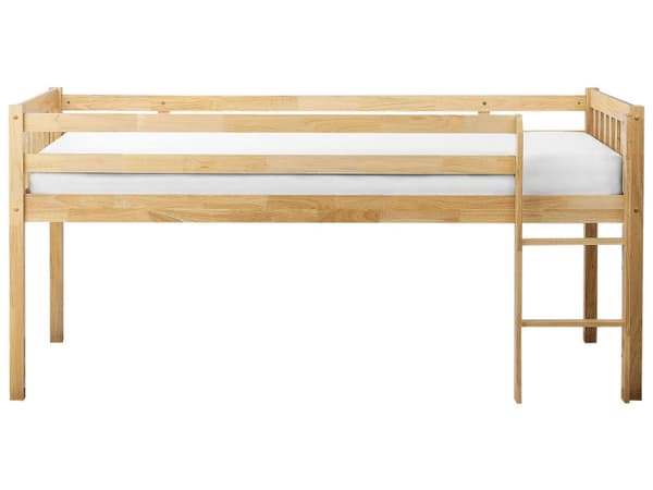 Barneseng Lys Tre Gummi Seng 90 x 200 cm med Lamellramme Seng for Småbarn