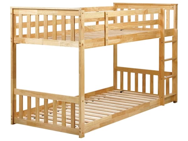 Køjeseng i lyst træ til børn med stige 90 x 200 cm Skandinavisk design børneværelse