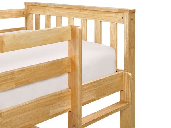 Køjeseng i lyst træ til børn med stige 90 x 200 cm Skandinavisk design børneværelse