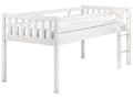 Miniatyrbillede 1 af 11: Børneseng hvid gummitræ 90 x 200 cm seng til børneværelset højseng til børn med stige