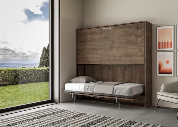 Viktsäng i stapelbar design - Itamoby - Kando - 2 sängplatser 85 cm - Madrass ingår - Valnöt