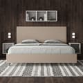 Miniatyrbild 2 av 4: Lit - Ityhome - Fokus - 180x200 cm - Taupe konstläder - Polstret sänggavel