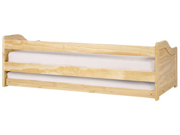 Barnsäng Ljust Trä Furu Ram 90 x 200 cm Enkel Storlek Ram