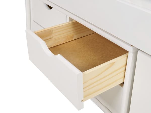 Barnsäng Vit med Förvaring Furu Ram 90 x 200 cm Enkel Storlek Ram