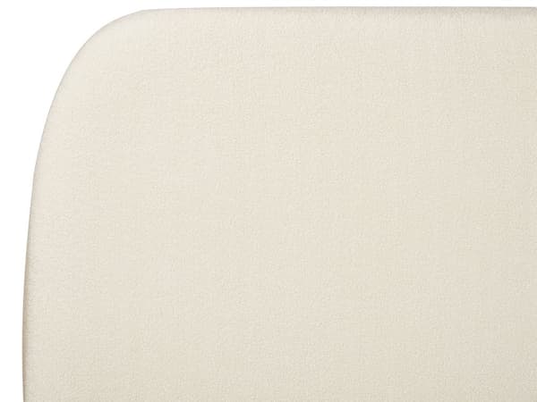 Creamfarvet vandseng polstret boucle 160 x 200 cm dobbelt hovedgærde klassisk traditionel