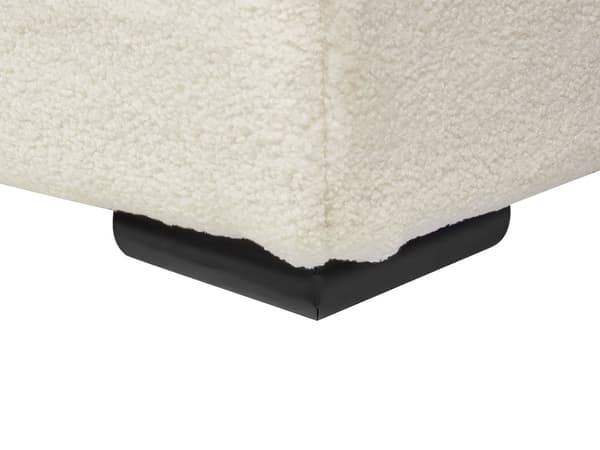 Creamfarvet vandseng polstret boucle 160 x 200 cm dobbelt hovedgærde klassisk traditionel