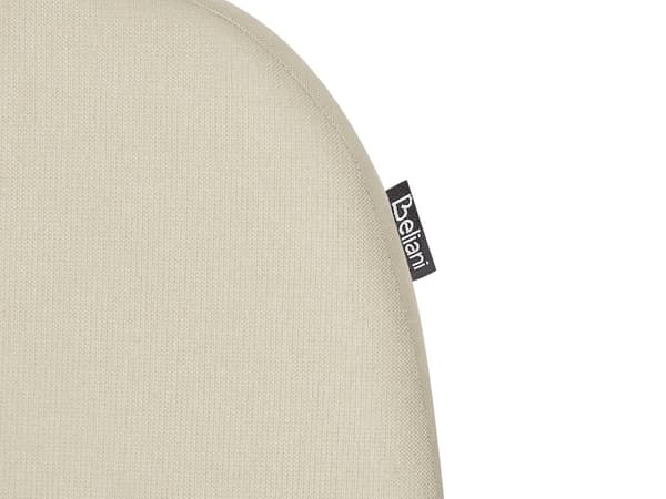 Säng Krämfärgad Polyester Tyg Stoppad Ribbad 160 x 200 cm King Size Klassisk Traditionell Design Sovrum