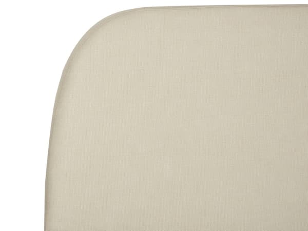 Vattensäng Krämfärgad Polyester Tyg Stoppad Ribbad 160 x 200 cm King Size Klassisk Traditionell Design Sovrum