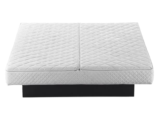 Vattensäng Krämfärgad Polyester Tyg Stoppad Ribbad 180 x 200 cm King Size Klassisk Traditionell Design Sovrum