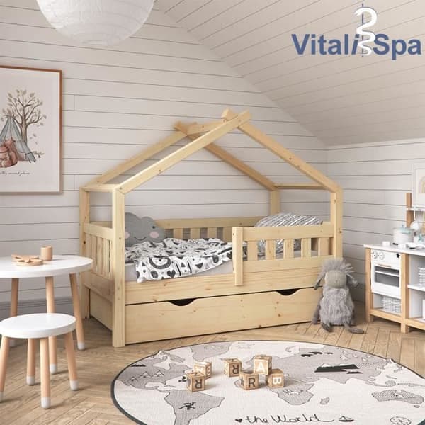 Vitalispa Design barnsäng, babysäng, tonårssäng, lådor, lamellbotten