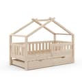 Miniatyrbild 2 av 4: VitaliSpa Design barnsäng 160 x 80, babysäng, kabinsäng, extrasäng, lamellbotten, natur