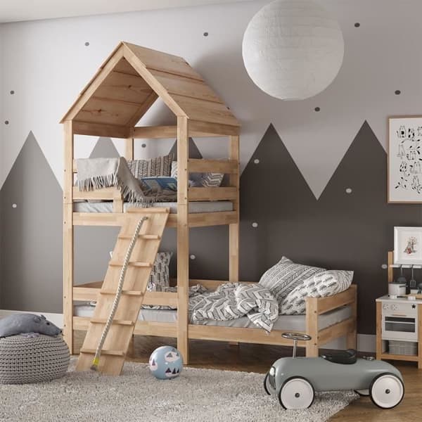 VitaliSpa Teddy barnsäng 90 x 200 cm lekplats säng, tonårssäng, lekplats