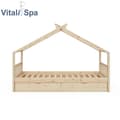 Miniatyrbild 2 av 4: VitaliSpa Barnsäng Gästsäng Hyttsäng Naturlig design 90 x 200 cm Lådor Lamellbotten