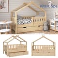 Miniatyrbild 1 av 4: Vitalispa Design barnsäng, babysäng, tonårssäng, lådor, lamellbotten