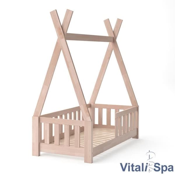 VITALISPA TIPI barnsäng, indiska, säng, barnstuga, trä, kabinsäng 70 x 140 cm