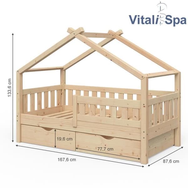 Vitalispa Design barnsäng, babysäng, tonårssäng med lådor, tonåring latur sängbotten, lådor, laturbotten