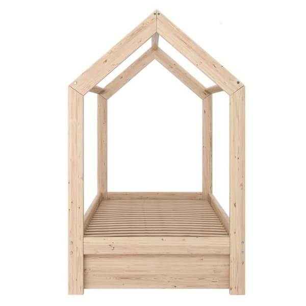 VitaliSpa barnsäng natursäng 90x200 cm träsäng för barn