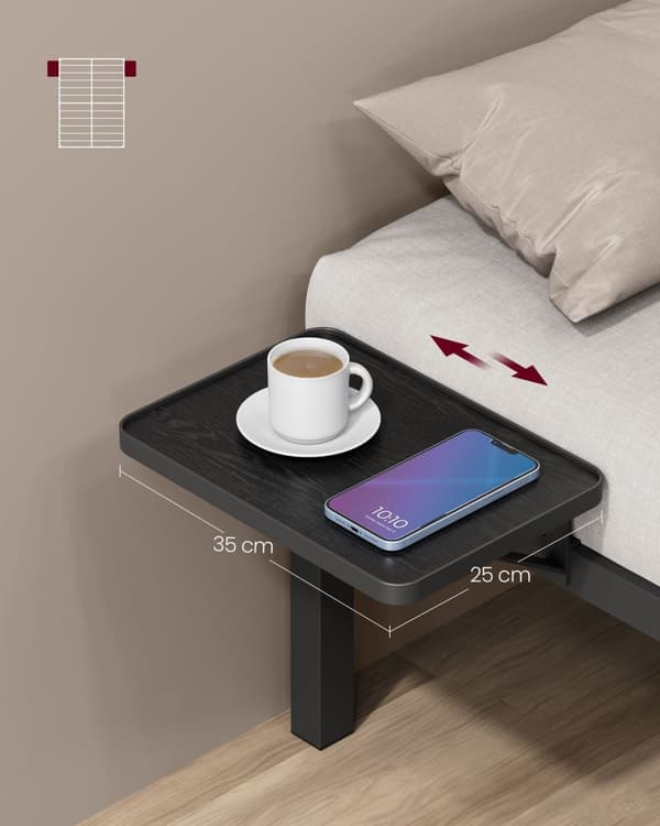 Rootz Classic Black Metal Sengeramme - Pulverlakeret Platform Seng - Heavy Duty - 190 cm x 140 cm x 41,3 cm