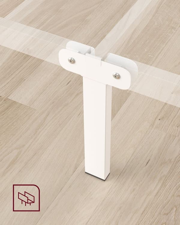 Rootz White Metal Sängram - King Size säng - Pulverlackerad ram - Heavy Duty - 207,6 cm x 161,8 cm x 86,4 cm