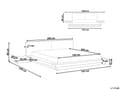 Miniatyrbillede 3 af 11: Seng Hvid Træ 160 x 200 cm Moderne Dobbeltseng med Sengegavl To Mands Lav Sengeramme LED Futon Minimalistisk Design Træseng Japansk