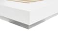 Miniatyrbillede 10 af 11: Seng Hvid Træ 160 x 200 cm Moderne Dobbeltseng med Sengegavl To Mands Lav Sengeramme LED Futon Minimalistisk Design Træseng Japansk
