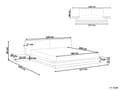 Miniatyrbillede 3 af 11: Seng Hvid Træ 180 x 200 cm Moderne Dobbeltseng med Sengegavl To Mands Lav Sengeramme LED Futon Minimalistisk Design Træseng Japansk