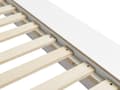 Miniatyrbillede 9 af 11: Seng Hvid Træ 180 x 200 cm Moderne Dobbeltseng med Sengegavl To Mands Lav Sengeramme LED Futon Minimalistisk Design Træseng Japansk