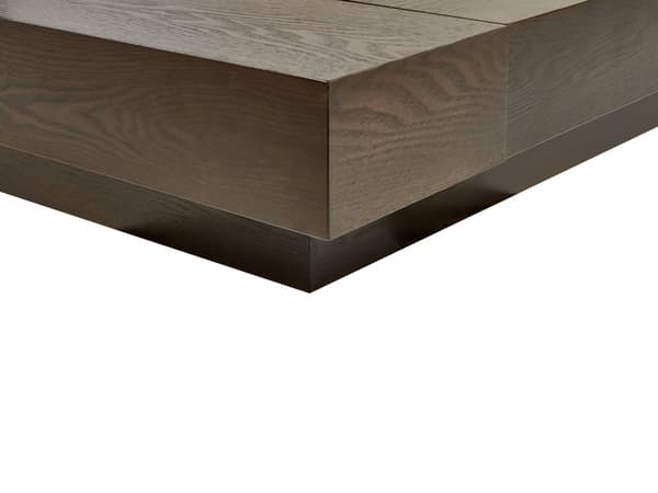 Seng Mørkt Træ 180 x 200 cm Moderne Dobbeltseng med Sengegavl To Mands Lav Sengeramme LED Futon Minimalistisk Design Træseng Japansk