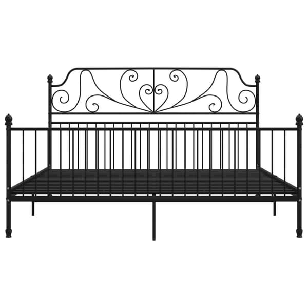 Sängram utan madrass svart metall 180x200 cm