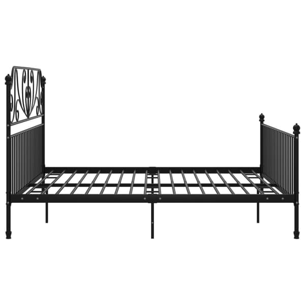 Sängram utan madrass svart metall 180x200 cm