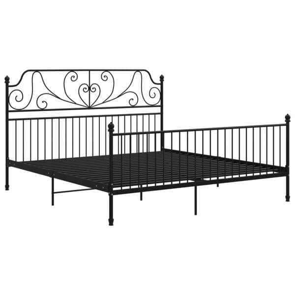 Sängram utan madrass svart metall 180x200 cm