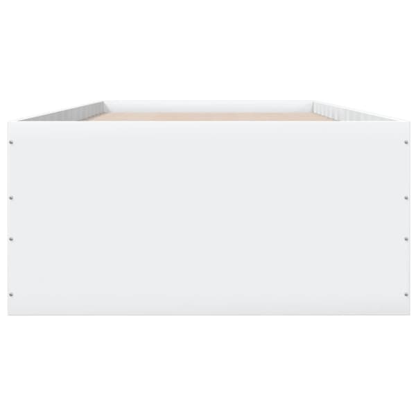 Sängram vit 90x200 cm konstruerat trä