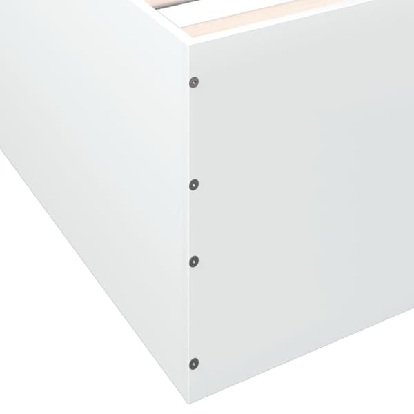 Sängram vit 90x200 cm konstruerat trä